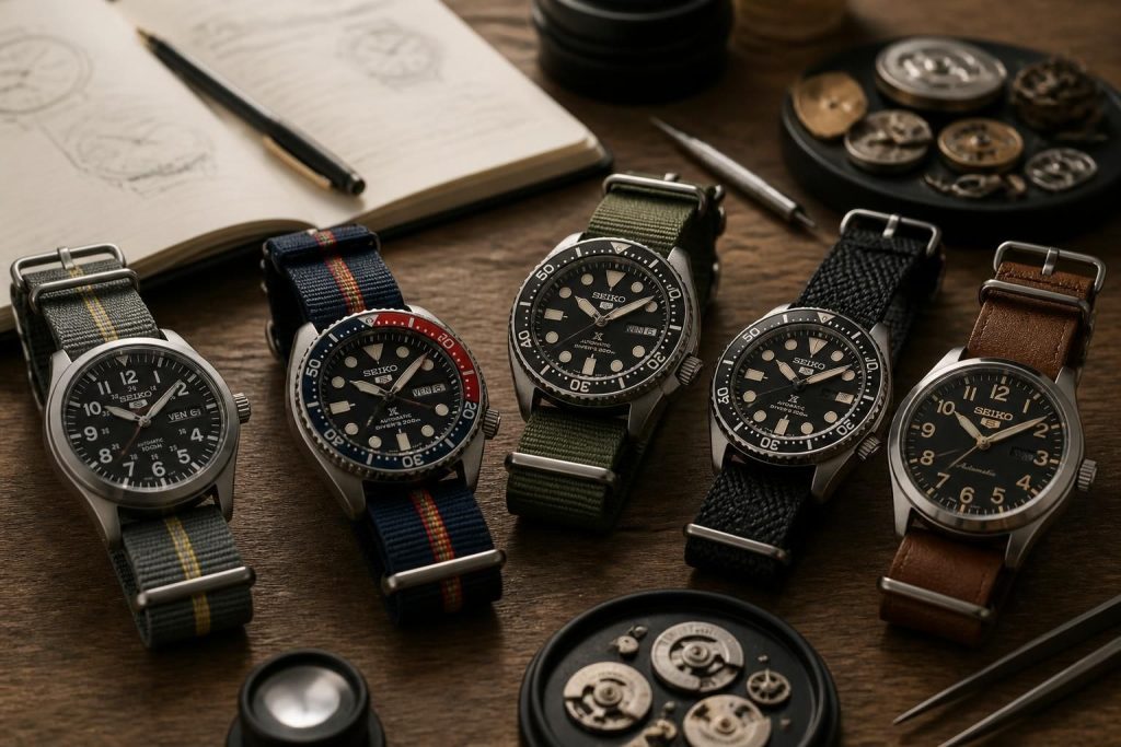 découvrez tout ce qu'il faut savoir sur les bracelets nato pour les montres seiko 5, sport et prospex : guide complet, conseils et choix pour sublimer votre montre.