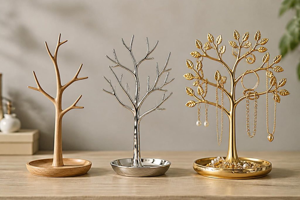 découvrez comment choisir le porte bijoux arbre idéal entre les matériaux bois, métal et le modèle arbre de vie pour organiser vos bijoux avec style et praticité.